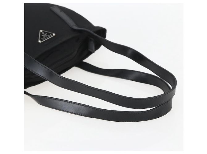 Prada Tote Bag aus schwarzem Nylon mit Silber authentisch 151579 - Ansicht 7