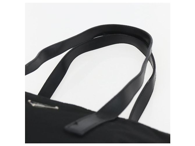 Prada Tote Bag aus schwarzem Nylon mit Silber authentisch 151579 - Ansicht 8