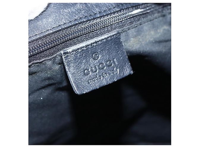 Borsa Tote GG Canvas Gucci Nera Argento 31243 Auth 151751 Nero - vista 10