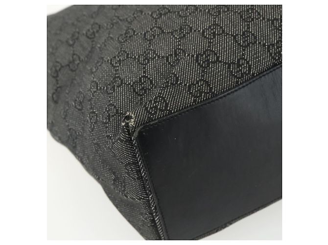 Borsa Tote GG Canvas Gucci Nera Argento 31243 Auth 151751 Nero - vista 14