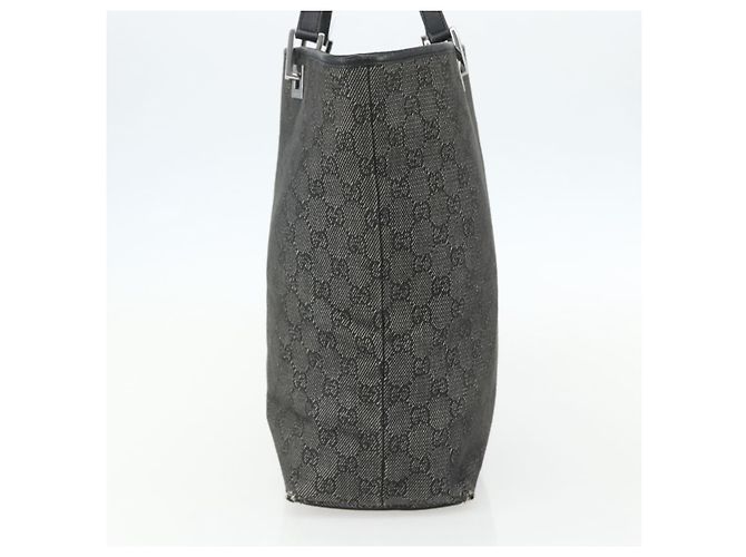 Borsa Tote GG Canvas Gucci Nera Argento 31243 Auth 151751 Nero - vista 3