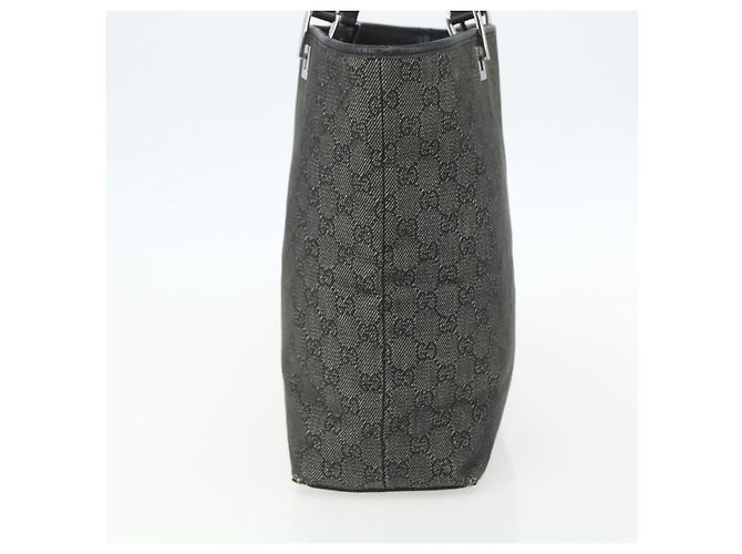 Borsa Tote GG Canvas Gucci Nera Argento 31243 Auth 151751 Nero - vista 4