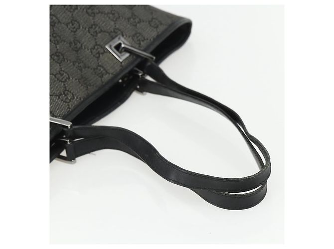 Borsa Tote GG Canvas Gucci Nera Argento 31243 Auth 151751 Nero - vista 7