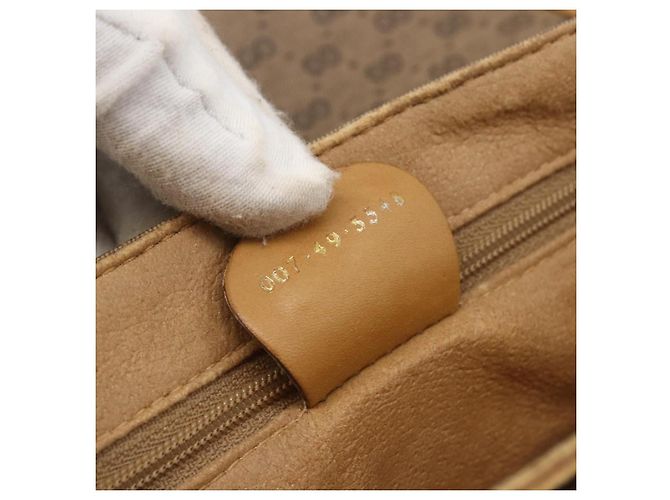 Gucci Borsa a Spalla Micro GG Supreme PVC Beige Oro 007 49 5548 Auth 151458 D'oro - vista 12