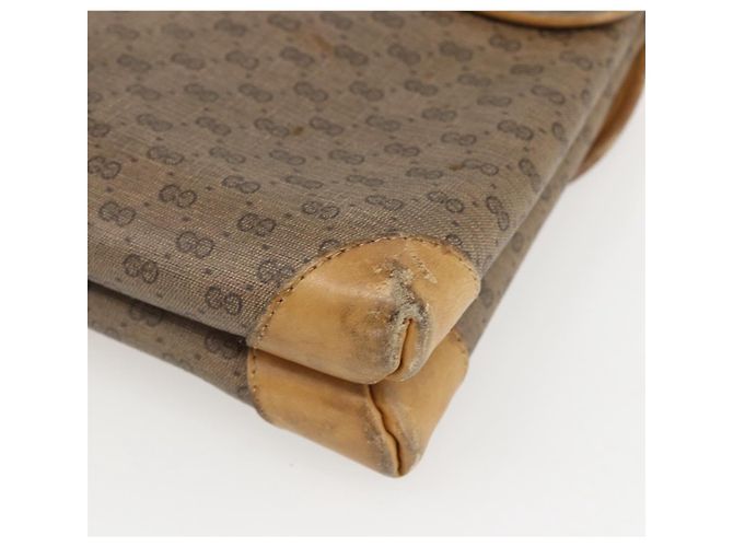Gucci Borsa a Spalla Micro GG Supreme PVC Beige Oro 007 49 5548 Auth 151458 D'oro - vista 15