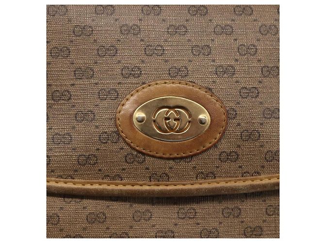 Gucci Borsa a Spalla Micro GG Supreme PVC Beige Oro 007 49 5548 Auth 151458 D'oro - vista 17
