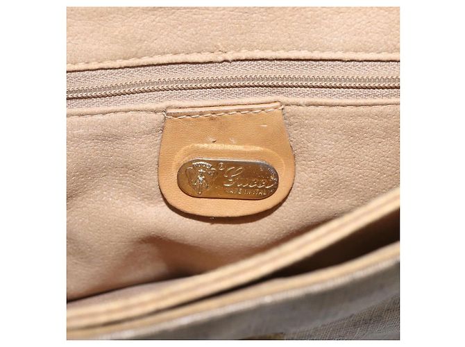 Gucci Borsa a Spalla Micro GG Supreme PVC Beige Oro 007 49 5548 Auth 151458 D'oro - vista 18