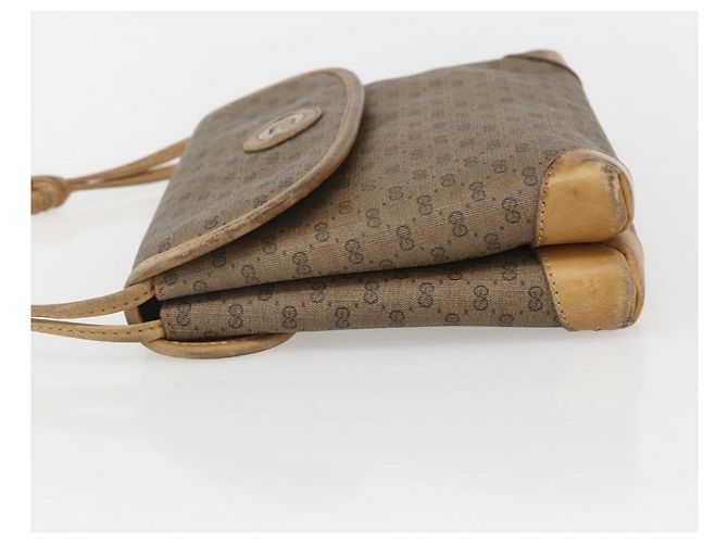 Gucci Borsa a Spalla Micro GG Supreme PVC Beige Oro 007 49 5548 Auth 151458 D'oro - vista 3
