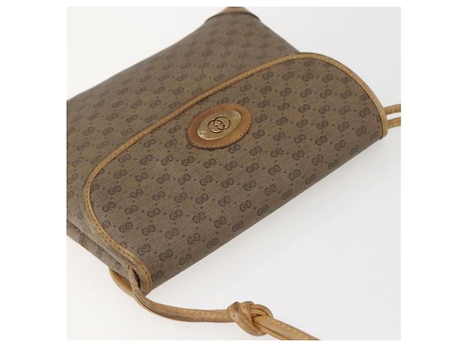 Gucci Borsa a Spalla Micro GG Supreme PVC Beige Oro 007 49 5548 Auth 151458 D'oro - vista 6