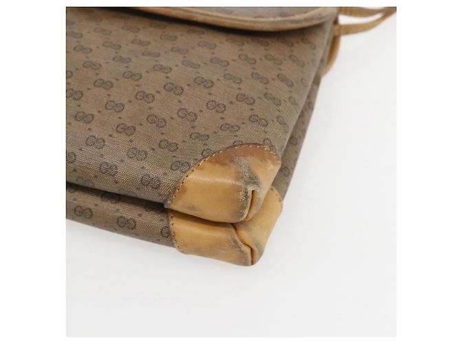 Gucci Borsa a Spalla Micro GG Supreme PVC Beige Oro 007 49 5548 Auth 151458 D'oro - vista 9