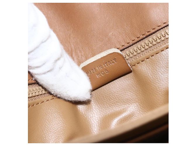 Céline Borsa a Spalla in Tela Macadam CELINE PVC Beige Oro Auth ka545 D'oro - vista 12