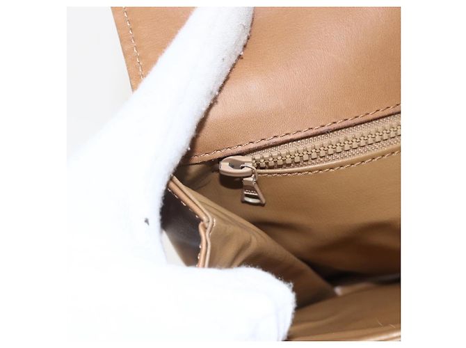 Céline Borsa a Spalla in Tela Macadam CELINE PVC Beige Oro Auth ka545 D'oro - vista 19