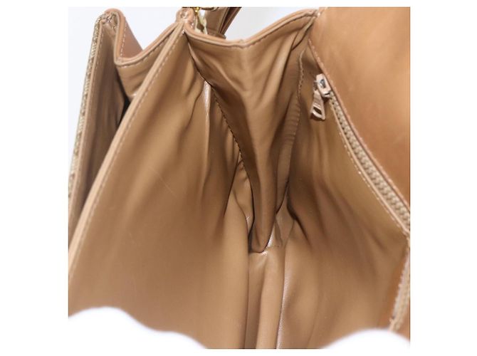 Céline Borsa a Spalla in Tela Macadam CELINE PVC Beige Oro Auth ka545 D'oro - vista 21