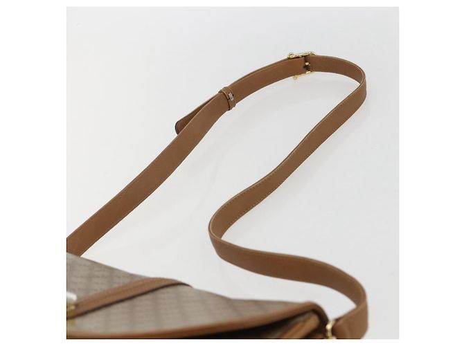Céline Borsa a Spalla in Tela Macadam CELINE PVC Beige Oro Auth ka545 D'oro - vista 8