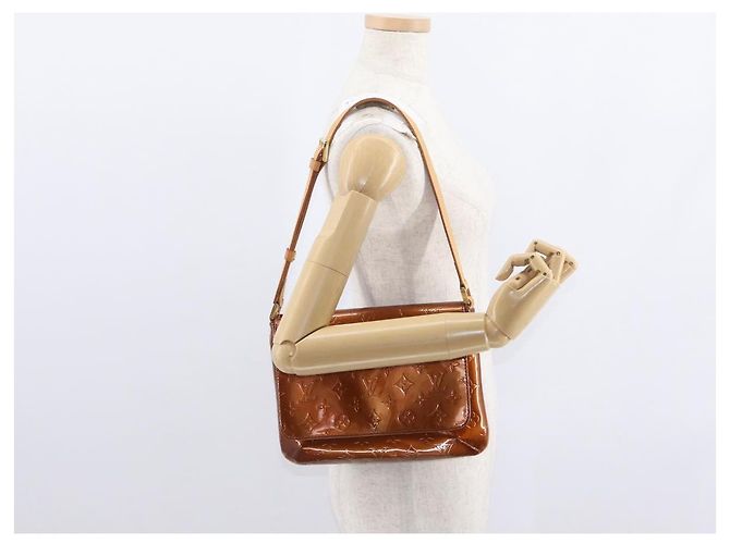LOUIS VUITTON Borsa Thompson Street Monogram Vernis Bronzo M91124 LV Auth 155020 - vista 23