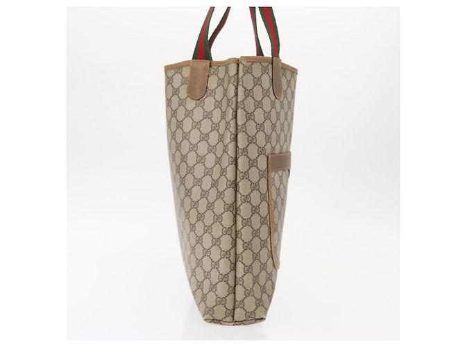 Borsa Gucci GG Supreme Web Sherry Line PVC Beige Rosso Verde 02 003 53 Auth 155240 - vista 4