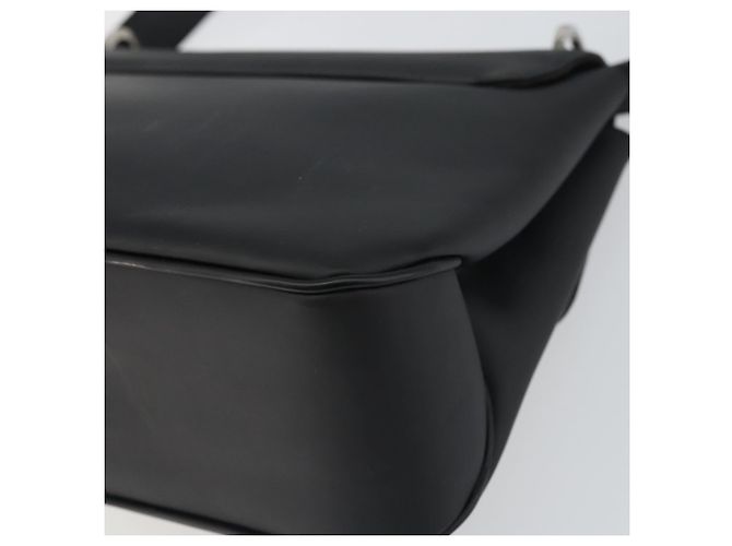 Borsa a spalla Vala Salvatore Ferragamo in pelle verniciata nera argento Auth bs31352 - vista 15