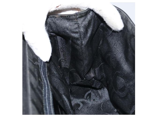 Borsa a spalla Vala Salvatore Ferragamo in pelle verniciata nera argento Auth bs31352 - vista 18