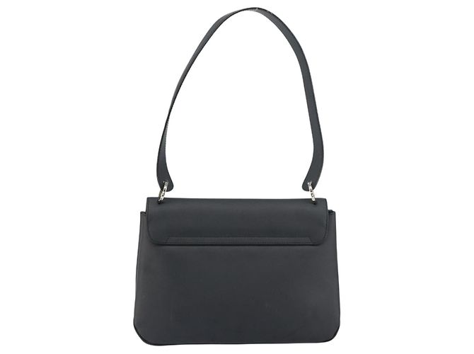 Borsa a spalla Vala Salvatore Ferragamo in pelle verniciata nera argento Auth bs31352 - vista 2