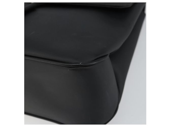Borsa a spalla Vala Salvatore Ferragamo in pelle verniciata nera argento Auth bs31352 - vista 9