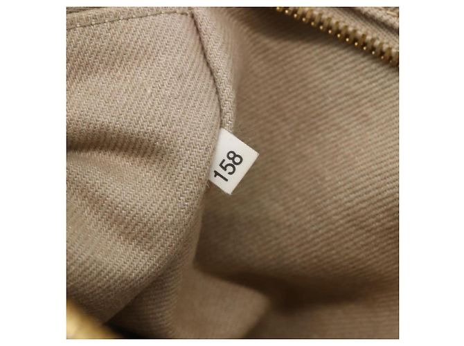 PRADA Canapa GM Borsa a mano in tela beige oro Auth 151619 D'oro - vista 12