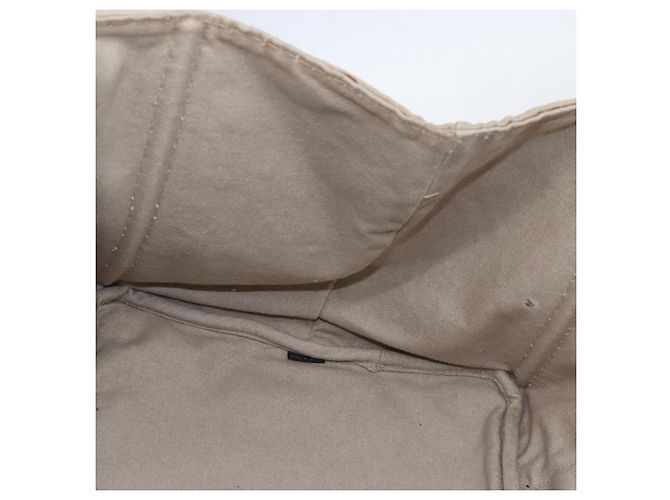 PRADA Canapa GM Borsa a mano in tela beige oro Auth 151619 D'oro - vista 18