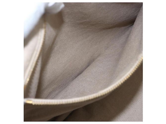PRADA Canapa GM Borsa a mano in tela beige oro Auth 151619 D'oro - vista 20