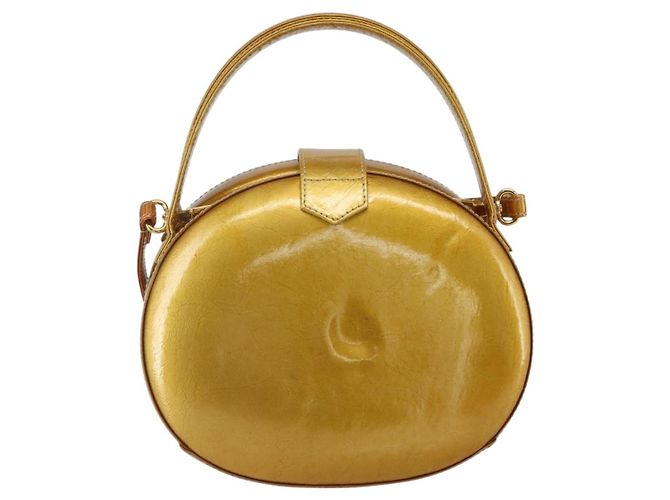 Borsa LOEWE in pelle lucida 2 in 1 oro Auth ka527 D'oro - vista 2
