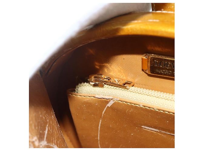 Borsa LOEWE in pelle lucida 2 in 1 oro Auth ka527 D'oro - vista 20