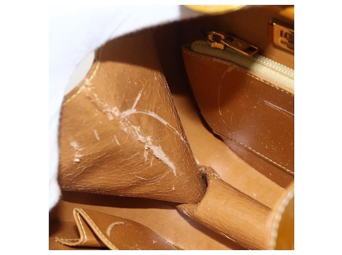 Borsa LOEWE in pelle lucida 2 in 1 oro Auth ka527 D'oro - vista 22