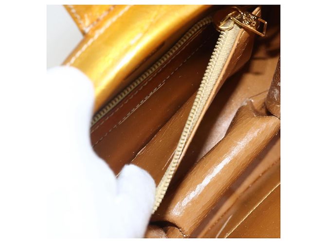 Borsa LOEWE in pelle lucida 2 in 1 oro Auth ka527 D'oro - vista 23