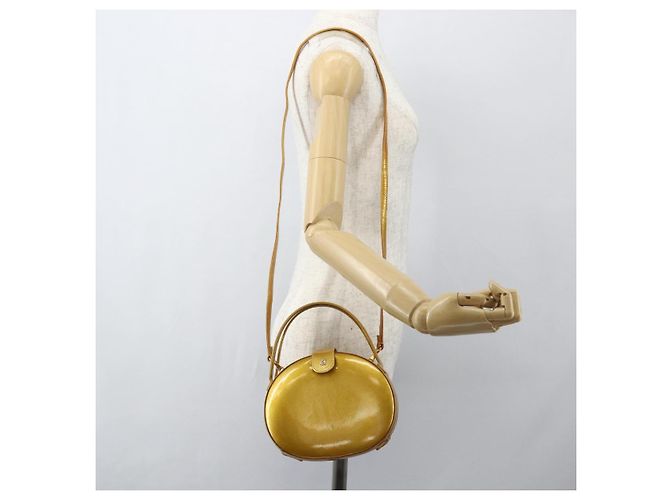 Borsa LOEWE in pelle lucida 2 in 1 oro Auth ka527 D'oro - vista 24