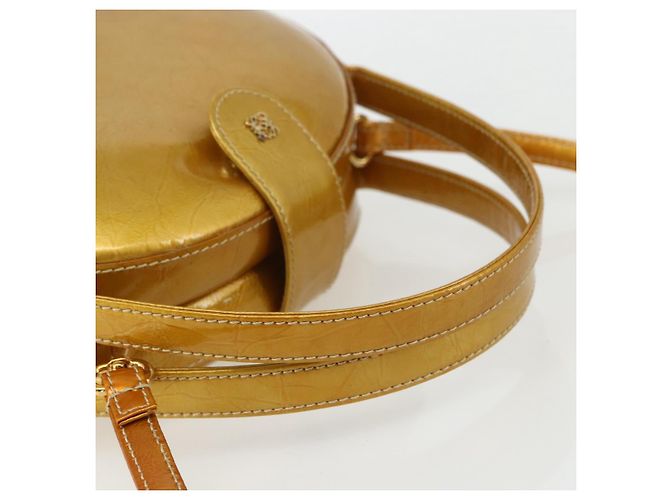 Borsa LOEWE in pelle lucida 2 in 1 oro Auth ka527 D'oro - vista 7