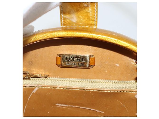 Borsa LOEWE in pelle lucida 2 in 1 oro Auth ka527 D'oro - vista 9