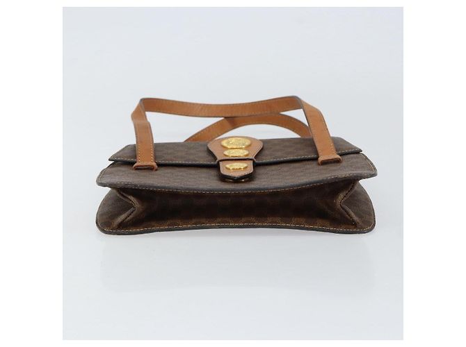 Céline Bolsa de mão em lona Macadam Medallion CELINE em couro PVC marrom dourado Auth 154716 - vista 5