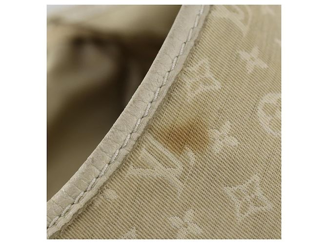 LOUIS VUITTON Monogram Mini Lin Saumur PM Bag Ivory Dunne M95314 LV Auth 153946 Cream - view 10