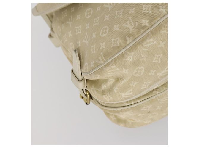 LOUIS VUITTON Monogram Mini Lin Saumur PM Bag Ivory Dunne M95314 LV Auth 153946 Cream - view 15