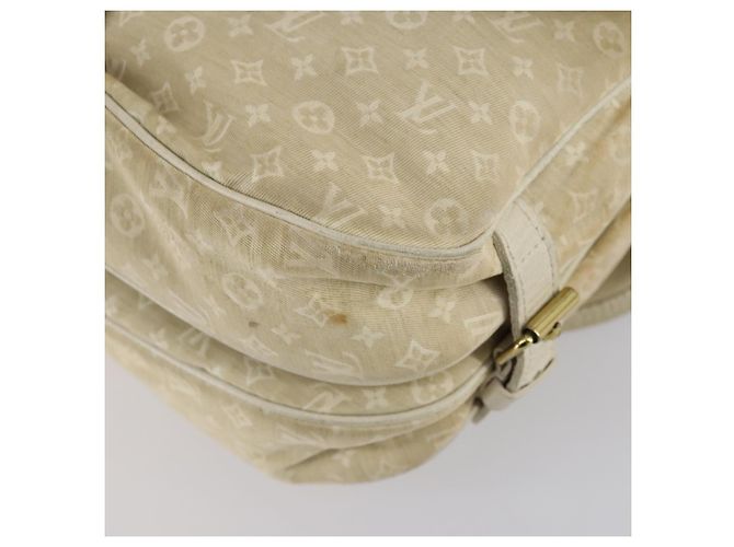 LOUIS VUITTON Monogram Mini Lin Saumur PM Bag Ivory Dunne M95314 LV Auth 153946 Cream - view 16