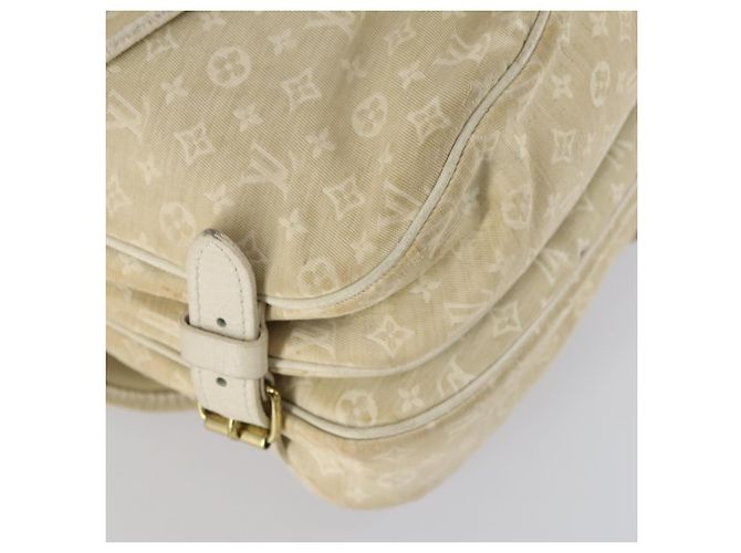 LOUIS VUITTON Monogram Mini Lin Saumur PM Bag Ivory Dunne M95314 LV Auth 153946 Cream - view 17