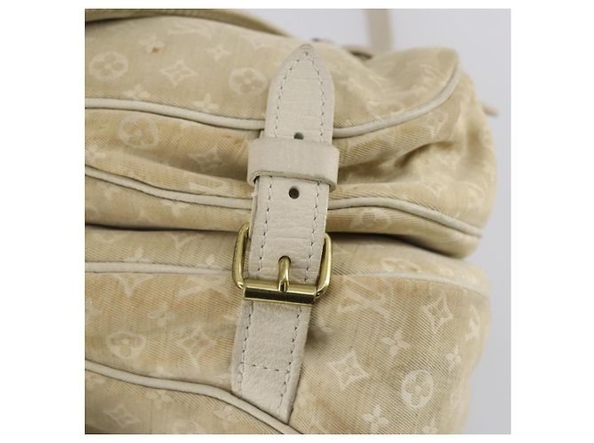 LOUIS VUITTON Monogram Mini Lin Saumur PM Bag Ivory Dunne M95314 LV Auth 153946 Cream - view 18