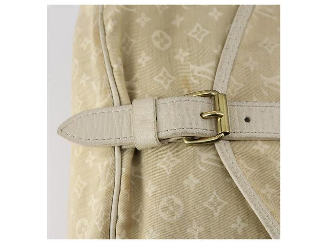LOUIS VUITTON Monogram Mini Lin Saumur PM Bag Ivory Dunne M95314 LV Auth 153946 Cream - view 20