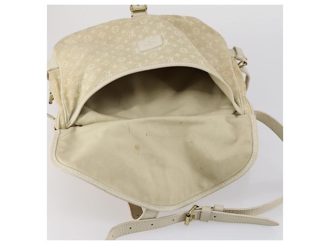 LOUIS VUITTON Monogram Mini Lin Saumur PM Bag Ivory Dunne M95314 LV Auth 153946 Cream - view 22