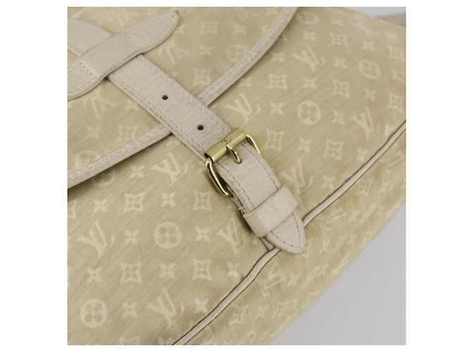 LOUIS VUITTON Monogram Mini Lin Saumur PM Bag Ivory Dunne M95314 LV Auth 153946 Cream - view 26