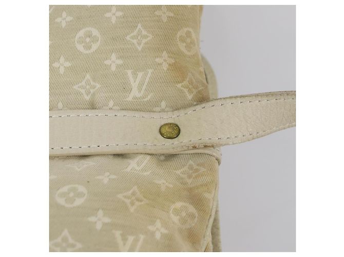 LOUIS VUITTON Monogram Mini Lin Saumur PM Bag Ivory Dunne M95314 LV Auth 153946 Cream - view 9