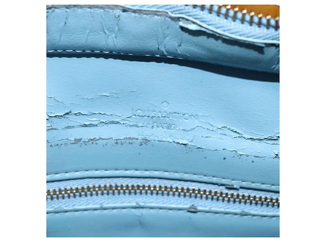 LOUIS VUITTON Bolso de Mano Monogram Vernis Houston Azul Bebé M91005 LV Auth ka476 Azul claro - vista 10