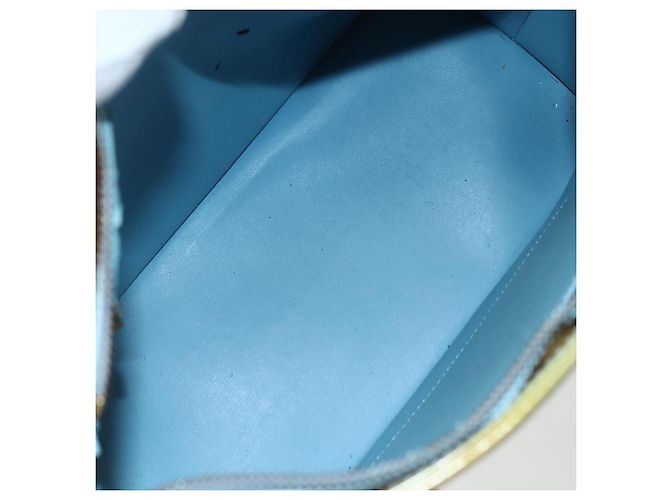 LOUIS VUITTON Bolso de Mano Monogram Vernis Houston Azul Bebé M91005 LV Auth ka476 Azul claro - vista 11