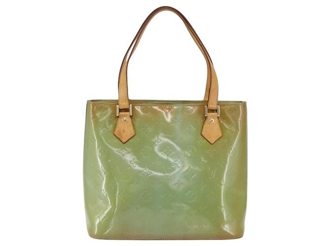 LOUIS VUITTON Bolso de Mano Monogram Vernis Houston Azul Bebé M91005 LV Auth ka476 Azul claro - vista 13