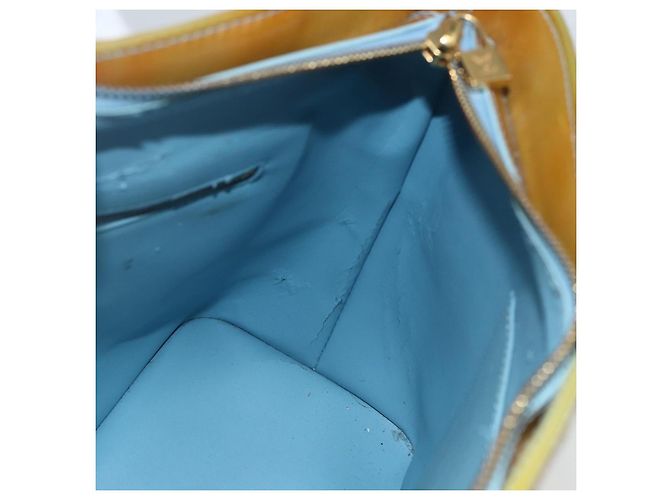 LOUIS VUITTON Bolso de Mano Monogram Vernis Houston Azul Bebé M91005 LV Auth ka476 Azul claro - vista 19
