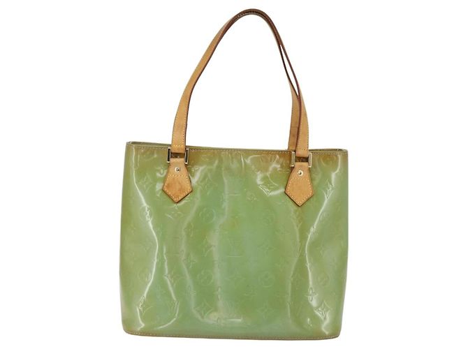 LOUIS VUITTON Bolso de Mano Monogram Vernis Houston Azul Bebé M91005 LV Auth ka476 Azul claro - vista 2