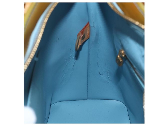 LOUIS VUITTON Bolso de Mano Monogram Vernis Houston Azul Bebé M91005 LV Auth ka476 Azul claro - vista 20